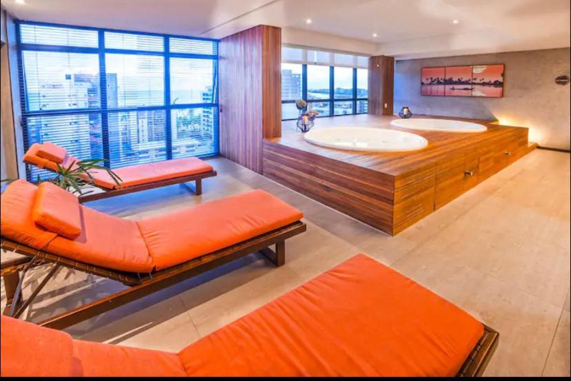 Luxo 1406 - Quarto E Sala Com Varanda Frente Mar Ponta Verde Maceió Extérieur photo